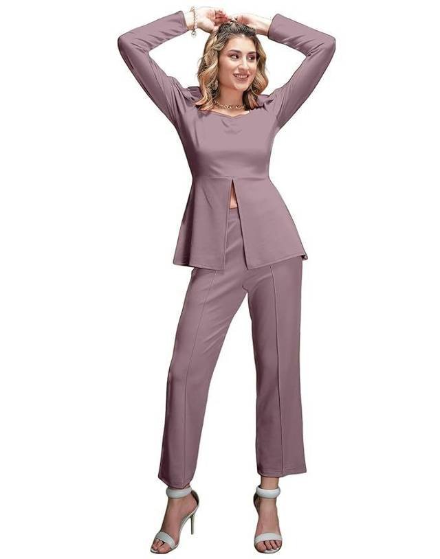 Co Ord Set for Women | Co ord Set for Women Stylish | 2 Piece Co-Ord Set | Travel Co Ord Set for Women | Office Wear Cord Set for Women |Material: Spandex