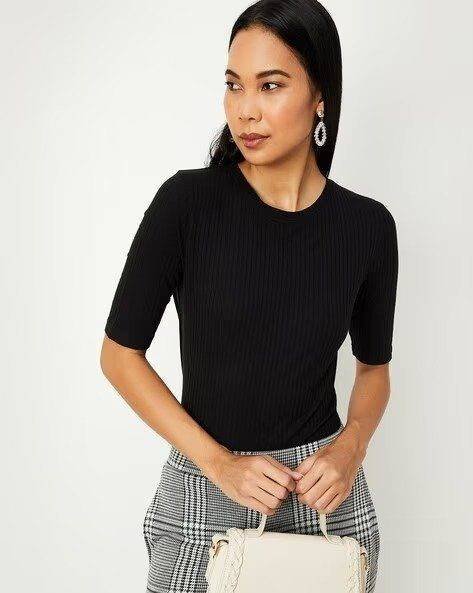 Striped Crew-Neck Top